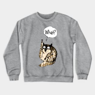 Funny Cat Design Crewneck Sweatshirt